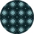 thumbnail image 1 of Ahgly Company Tapis Rond Lavable en Machine Intérieur Transitionnel Vert Profond, 3 Pieds Rond, 1 of 7