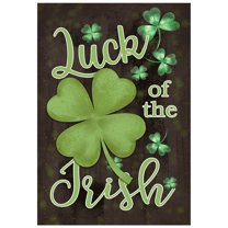 Luck of the Irish Shamrock Outdoor Garden Flag 12.5" x 18"