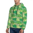 thumbnail image 3 of Rateoe Crocodile And Bush Pattern Mens Hoodie, Pullover Hooded Sweatshirt, Kangaroo Pocket Hoodie Ideal for Daily Wear, Travel and Home-X-Large, 3 of 7