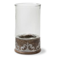 Gg Collection Product Image Gg Collection Fleur De Lis Wood Candleholder