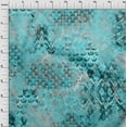 thumbnail image 4 of oneOone Polyester Spandex Turquoise Green Fabric Abstracts Sewing Craft Projects Fabric Prints By Yard 56 Inch Wide, 4 of 4