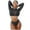 Black, variant on Great Gifts for Less Ofreoo Women 3 Piece Halter Bikini Set with Perspective Cover Up Tops Thong Bottom Swimsuit Bathing Suit