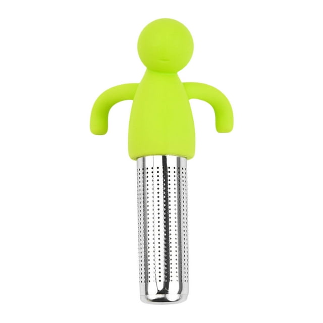 TIMIFIS Silicone Tea Infuser Human Shaped Tea Filter Tea Making Machine Stainless Steel Tea Glass Tea Making Machine Tea Filter Creative Tea Glass Kitchen Utensils & Gadgets