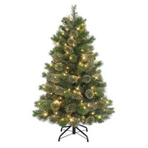Puleo International 4.5' Pre-Lit Artificial Oklahoma Pine Tree