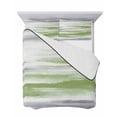 thumbnail image 7 of Quilts Twin-XL Size Bedding Set, Sage Green Gray Lightweight Quilted Comforter, Neutral Abstract White Ombre Texture Soft Reversible Bedspread Coverlet with Pillow Covers for All Season, 68" x 98", 7 of 7