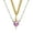 Golde Silver pink, variant on New Heart And Sword Necklace Set Gold Color Stainless Steel Crystal Couple Necklaces For Women Men Boyfriend Girlfriend Gifts