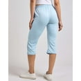 thumbnail image 4 of Real Essentials 3-Pack: Women's Capri Open Bottom Soft Sweatpants with Drawstring (Available in Plus Size), 4 of 7