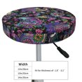thumbnail image 5 of Bar Stool Covers Round, Purple Green Flower Paisley Bar Stool Cushion Covers Seat Cushion With Elastic Bands, Chairs Covers For Kitchen Dining Room 12-14 Inch, 5 of 7