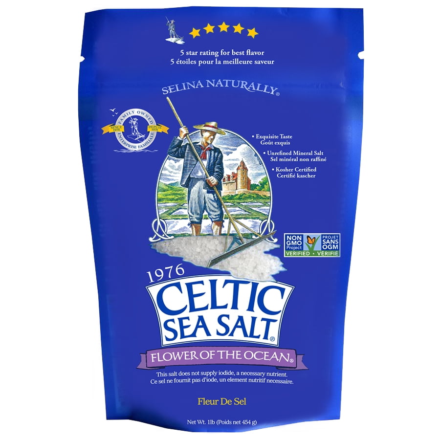 Celtic Sea Salt Flower of the Ocean Sea Salt, 16 Oz
