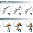 thumbnail image 5 of OhhGo Flexible Bendable Ceiling Curtain Track, 3M/9.84FT Flexible Bendable Mount Curtain Rail Ceiling Track with Hooks & Accessories Set, for Room Divider, Shower Curtain, White, 5 of 12