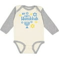 thumbnail image 3 of Inktastic My 1st Hanukkah with Menorah and Stars of David Boys or Girls Long Sleeve Baby Bodysuit, 3 of 5