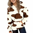 thumbnail image 5 of Yutgune Unisex Kids Multicolor Cow Print Hoodie, Long Sleeve Graphic Pullover Sweatshirt with Pocket, Sizes 3-14 Years, 5 of 6