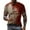Brick Red1, variant on Men's Halloween Letter Print Casual Short Sleeve Graphic Tee Round Neck T Shirt For Street Fashion And Daily Wear