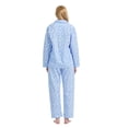 thumbnail image 5 of GLOBAL Womens 100% Cotton Notch Collar Pajama Set Homewear with Pockets, Spring & Summer, 2-Piece, Sizes S to 3X, 5 of 5