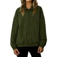 thumbnail image 3 of QIUOMBBP Veste de Sport d'Été pour Femmes Manches Longues Protection Solaire avec Poches Décontractée Légère Extensible Chemises de Randonnée en Plein Air Vert Armée TG, 3 of 10