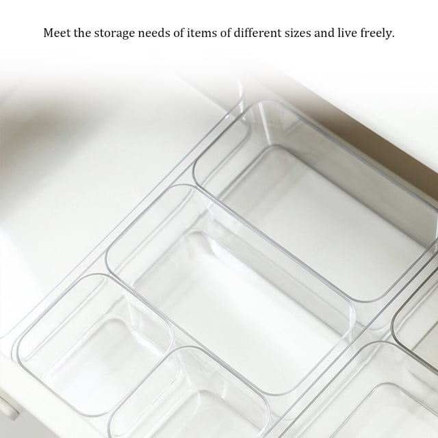 VONKY Makeup Case Storage Box Stuff Container Fine Workmanship Stackable Dustproof Transparent Clear View Classroom Dormitory L