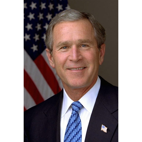 24x36 gallery poster, President George W. Bush official portrait