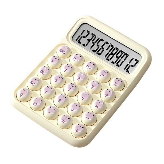 Professional Bread Electronic Calculator 12 Digit Display Portable Cartoon Pretty Calculator Creative Calculator