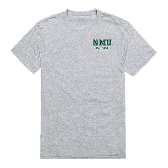 W Republic 528-357-HGY-02 Northern Michigan University Men Practice T-Shirt, Heather Grey - Medium