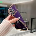 thumbnail image 6 of for iPhone 11 Pro case Cute Wavy Edge Luxury electroplated Love Phone case for Women Girls, Full Camera Lens Protection Shockproof Phone case for iPhone 11 Pro,Light Purple, 6 of 7