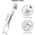thumbnail image 2 of 2-in-1 Stainless Steel Watermelon Fork Slicer - Portable Cutting Tool for Home, Party, Camping, Kitchen - 2Pcs Fruit Forks, 2 of 6