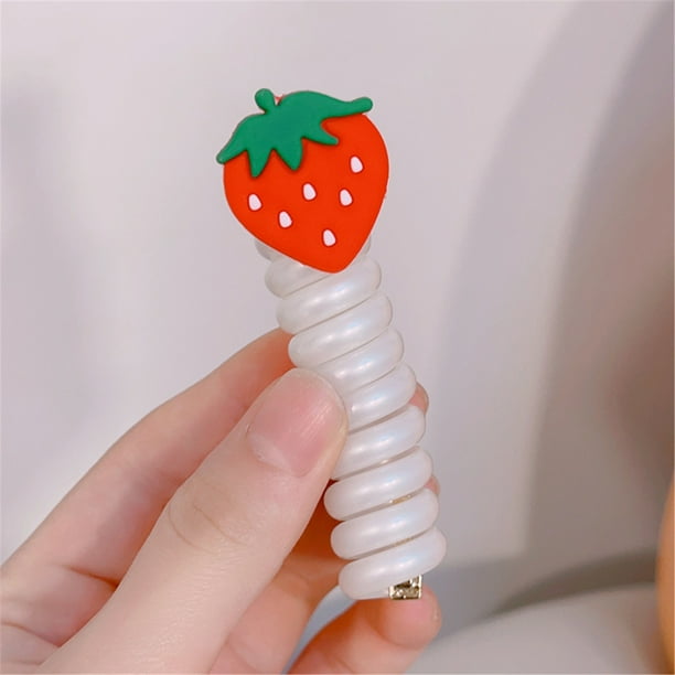 Ligas para el cabello tipo teléfono - cuerdas elásticas elásticas, diadema de fibra de poliéster para mujer, accesorios para el pelo monos de 6,7 cm