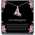 thumbnail image 2 of SheridanStar Granddaughter Pink Ice Skate Pendant Necklace, Granddaughter Jewelry Gifts for Teens, Granddaughter Pendant Necklace Presents from Grandma, Grandpa, Grandparents, for Birthday, 2 of 4