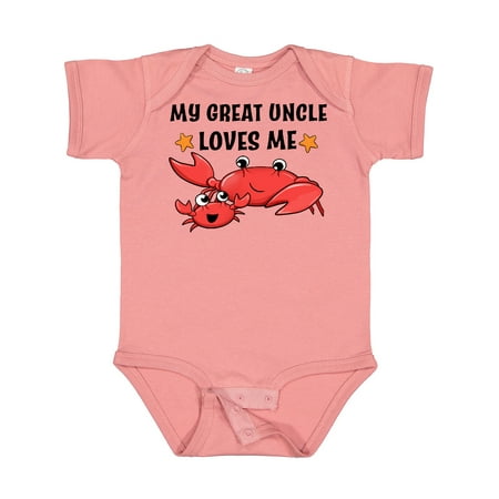 

Inktastic My Great Uncle Loves Me- Cute Crab Family Boys or Girls Baby Bodysuit