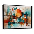 thumbnail image 2 of Designart Abstract Geometric Oversized framed wall art decor, Geometric framed wall art, Energetic Geometric Patterns in Orange , Orange Modern black framed wall art, 20x12 inches black frame, 2 of 5