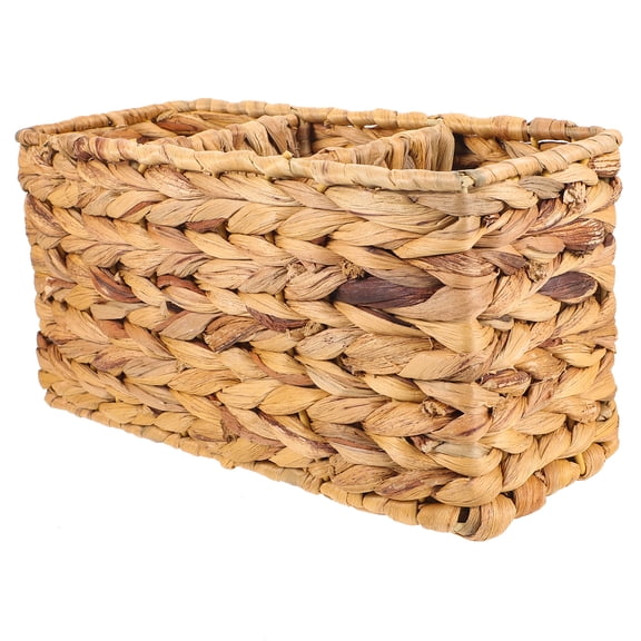 Eease Woven Toilet Tank Basket with 3 Compartments - Bathroom/Kitchen Storage