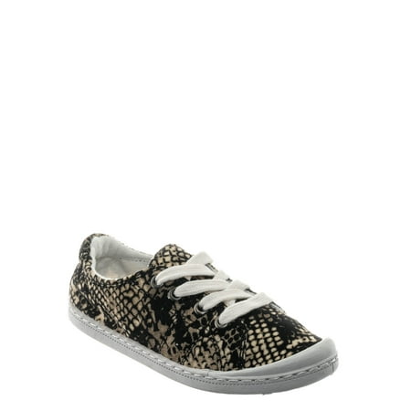 

Comfort01k Children Vintage Flexible Rubber Sneaker - Girls Canvas Comfort Bendable Shoes