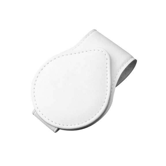 Car Glasses Holder, Zzbeans Magnetic Leather Visor Clip, High-Strength Steel Car Sunglass Mount for Eyeglasses Pens Masks, White