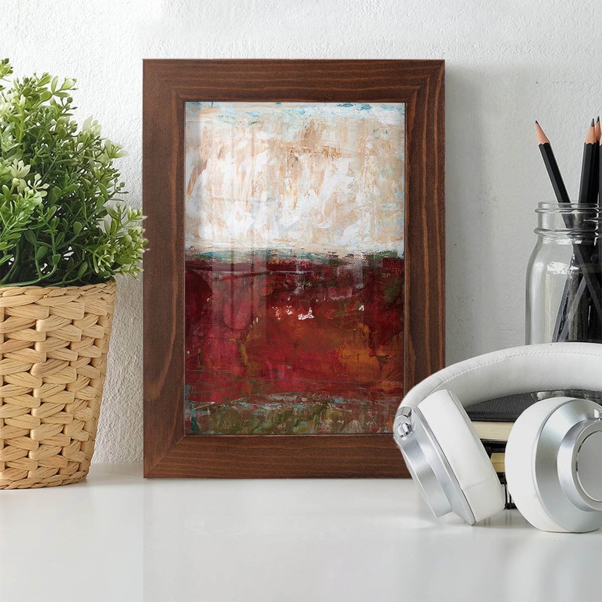 August Horizon II -Framed Print w/glass-Chestnut