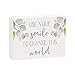thumbnail image 3 of Inspirational Mini Wood Block Sign, 4" (Use Your Smile to Change the World), 3 of 4
