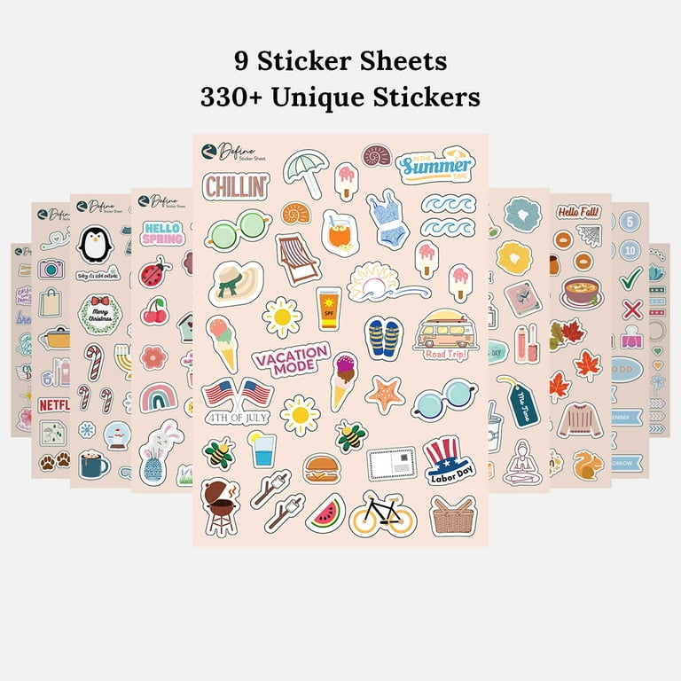 Variety Sticker Sheets- 330+ Stickers
