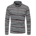 thumbnail image 2 of Jersey con media cremallera y cuello alto para hombre, Top de punto floral de estilo famoso a la moda, 2 of 5