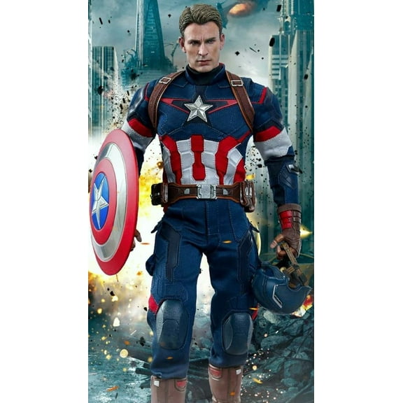 Captain America Diamond Art Painting Kits for Adults - Round Full Drill Diamond Dots Paintings for Beginners, 5D Paint with Diamonds Pictures Gem Art Painting Kits DIY Crafts Project Kits 12x16inch