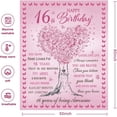 thumbnail image 4 of LHSHID 16th Birthday Gifts for Girls Best Sweet 16 Gifts for 16 Year Old Girls from Parents or Friends 16 Year Old Birthday Decorations for Sixteen Teenager Girl Blanket 50"x60", 4 of 7