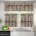 thumbnail image 3 of Yuyamidu Navajo Kitchen Curtains and Valances 3 Panel Set Retro Bathroom Window Curtain with Rod Pocket Easy to Install Window Treatment Tiers 2025, 3 of 5