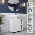 thumbnail image 6 of Pascuale Two Side Shelves Under Sink Cabinet with One Door, Cut-Out Back, Compact 22”, 6 of 8