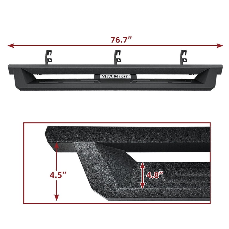 HD Ridez Drop Down Running Boards For Chevy Colorado/GMC Canyon 2015-2024 Crew Cab - Matte Black Side Steps