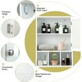 thumbnail image 5 of GOFLAME Bathroom Medicine Cabinet with Mirror, Wall Mounted Hanging Storage Organizer with Adjustable Shelf, Mirrored Storage Cabinet for Indoor Bathroom, White, 5 of 9