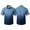 107#Blue, variant on Mens Short Sleeve Button Down Shirt Gradient Print Casual Pocket Top Summer Beach Lightweight Breathable Loose Fit Tee for Vacation Travel Out Activities Comfortable Cool Cyan 5XL