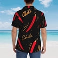 thumbnail image 3 of Lsque Hot Chili pattern Hawaiian Shirt for Men, Unisex Summer Beach Casual Short Sleeve Button Down Shirts-XX-Large, 3 of 9