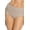 Beige, variant on Leonisa | Invisible High Waisted Tummy Control Stripe Lace Underwear | Shapewear Panties for Women | 12903