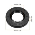 thumbnail image 2 of Sello de Aceite Uxcell, 25mm x 47mm x 7mm Cubierta de Caucho Nitrilo Doble Labio Sello de Eje de Aceite, Negro 2 Pcs, 2 of 5