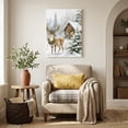 thumbnail image 4 of Canvas Wall Art, Christmas Framed Canvas Prints for Living Room Bedroom, Rustic Farmhouse Elk Pine Trees Snowy Winter Gallery Wrapped Wall Decor for Home Office, Gifts, 12"x16" Ship Next Day, 4 of 9