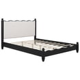 thumbnail image 6 of Euroco Wood Queen Size Wood Platform Bed with Upholstery Headboard, Black, 6 of 11