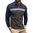 thumbnail image 1 of pstuiky camisa de manga larga para hombre, Camisa deportiva de manga larga con solapa y cremallera para hombre camisetas de hombre xxl, 1 of 5
