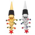 thumbnail image 6 of LOLIPPYY 2-Pack Holiday Wine Bottle Stoppers in Christmas Tree Design - Metal Sealers for Wine Preservation, Perfect Xmas and Thanksgiving Party Favors, 6 of 7